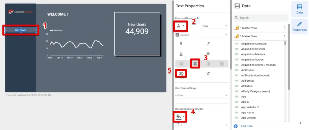 Formatting and adding a link to the navigation button