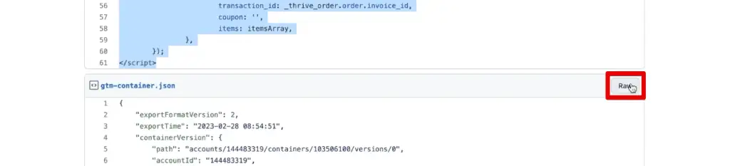 Getting the raw code