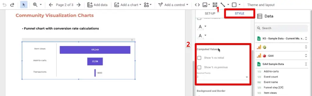 Going to the computed values section in the style tab