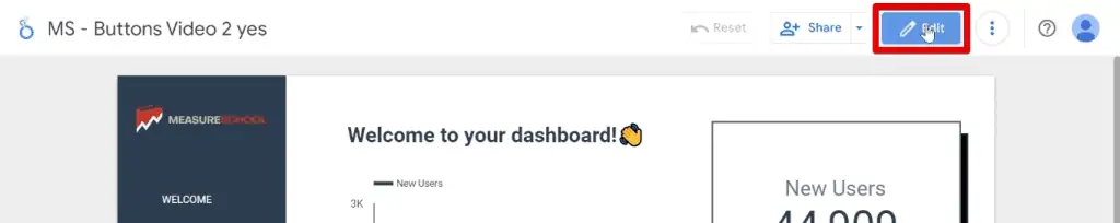 Resuming editing the basic button