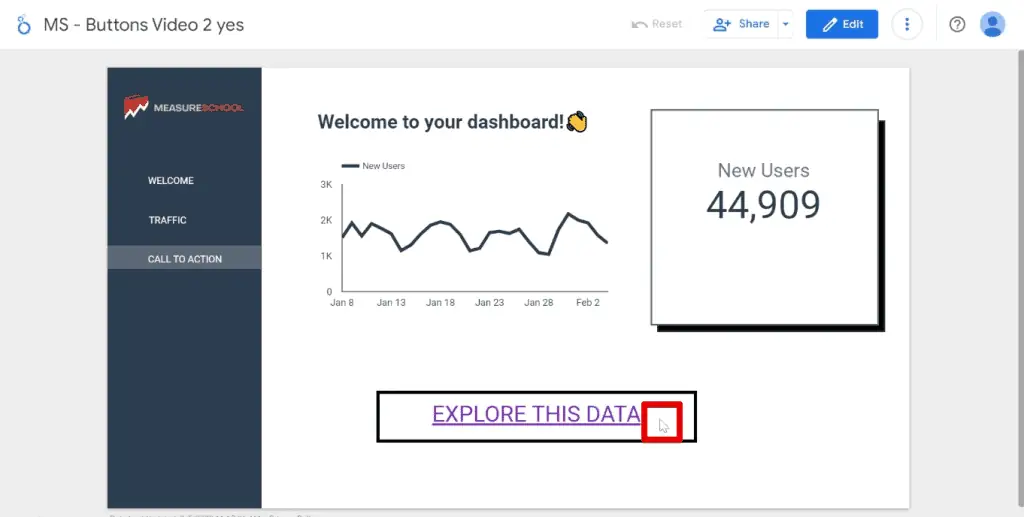 The unclickable area within the button