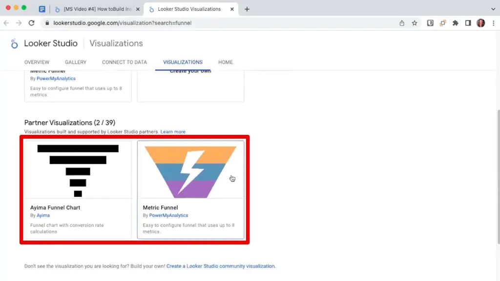 Third-party funnel visualizations available