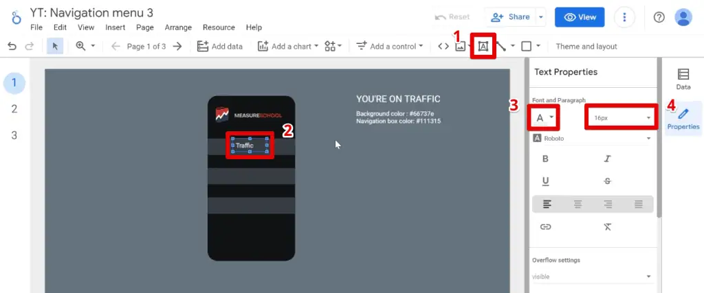 Adding a page title to the navigation button