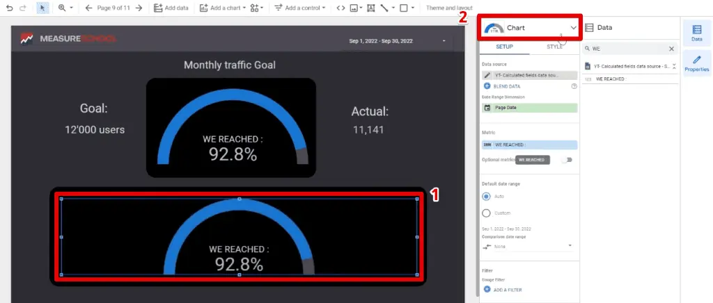 Duplicating the chart and changing the chart type
