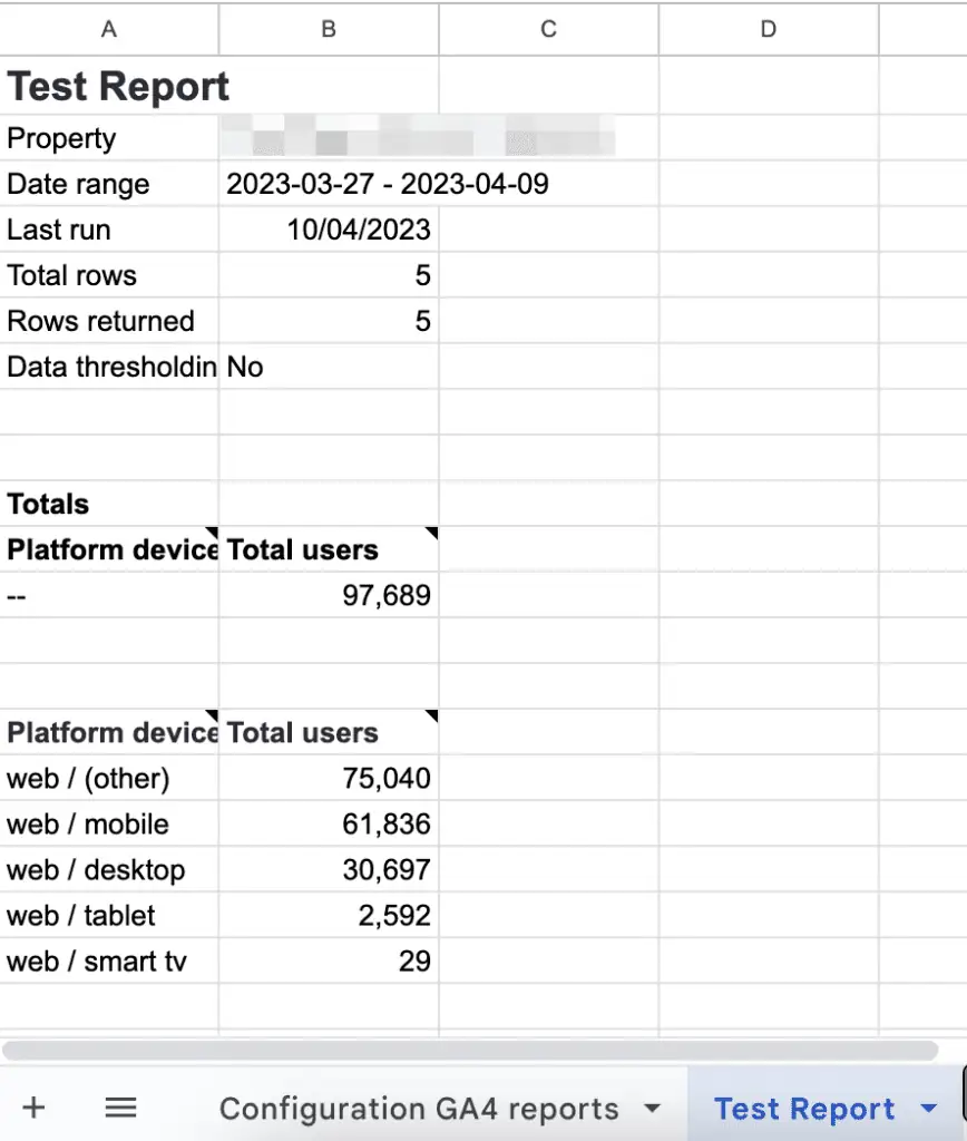 GA4 - Reporting for Google Analytics 4 exported data