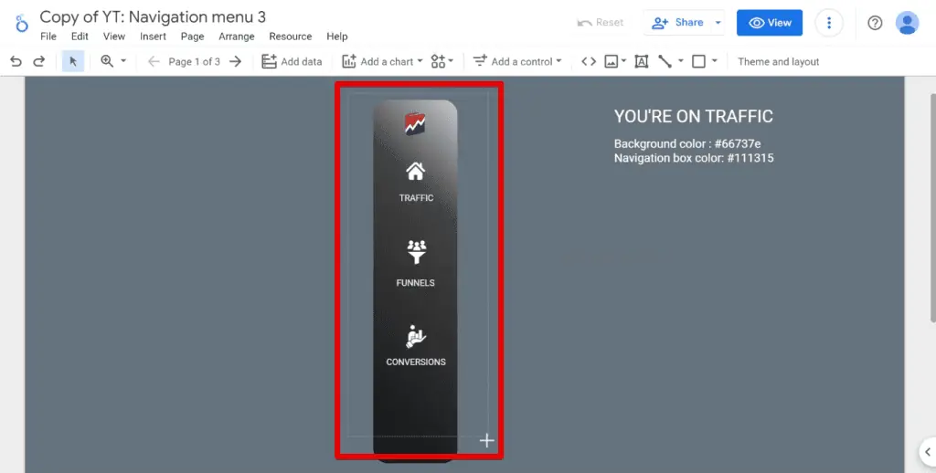 Quickly selecting multiple elements in the dashboard