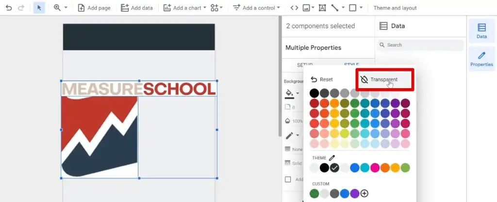 Setting the image background to transparent