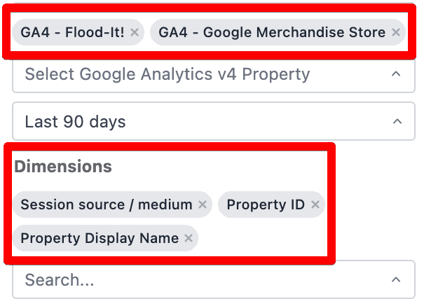Syncwith adding multiple properties with property dimensions