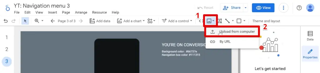 Uploading an image from your computer