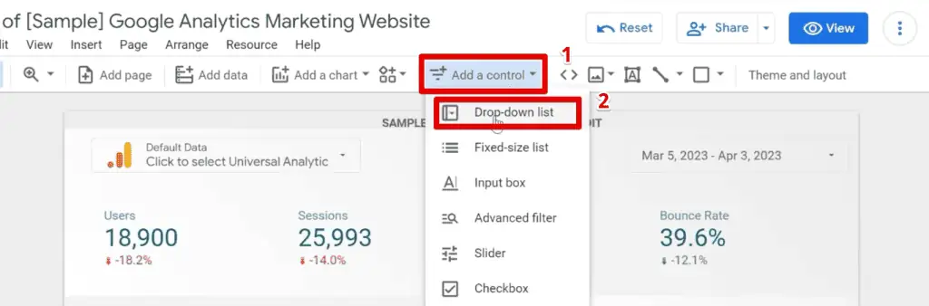 Adding a data control