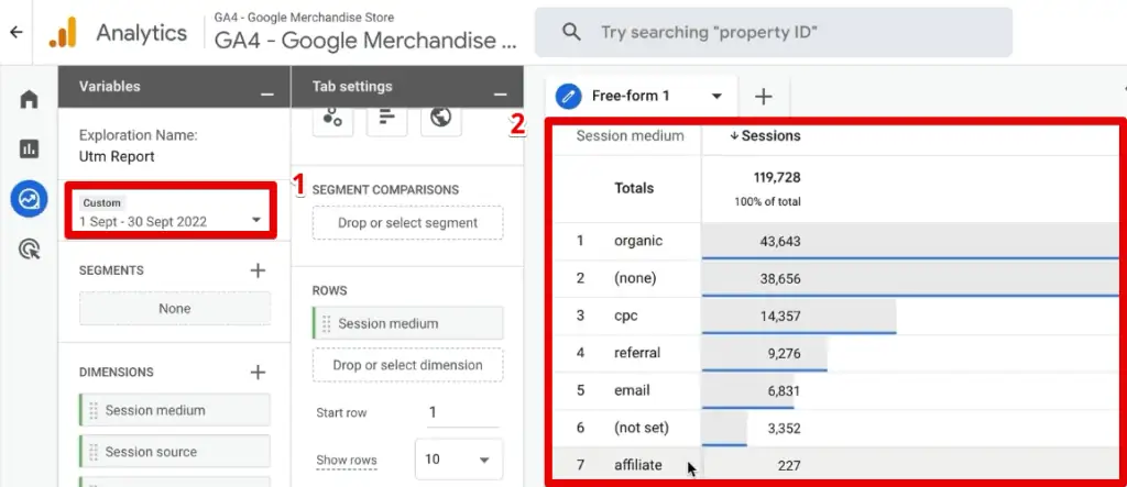 Updating the reporting time frame
