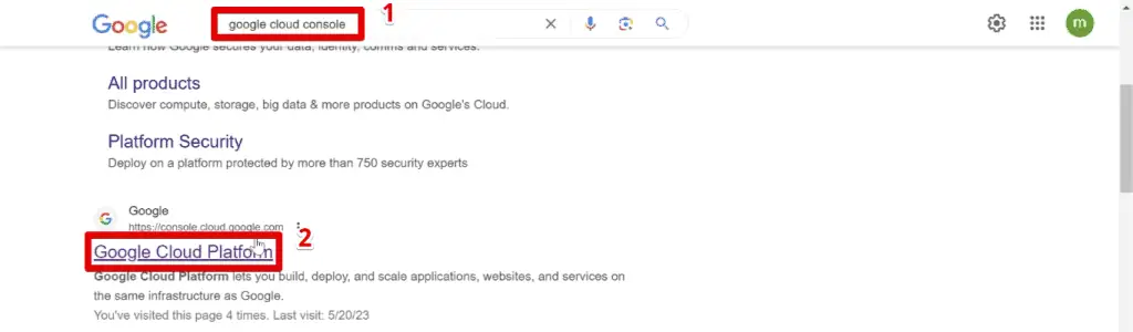 Accessing the Google Cloud Platform