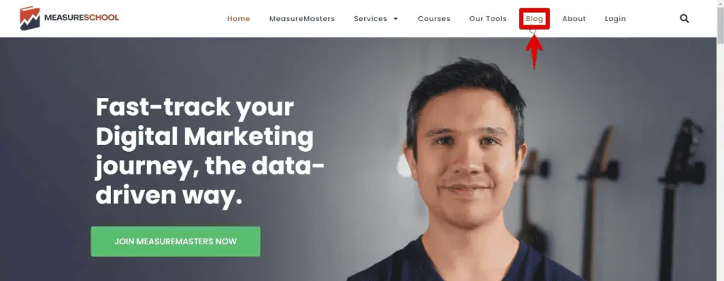 Blog tab of the MeasureSchool website