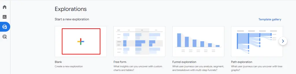 Creating a new exploration report
