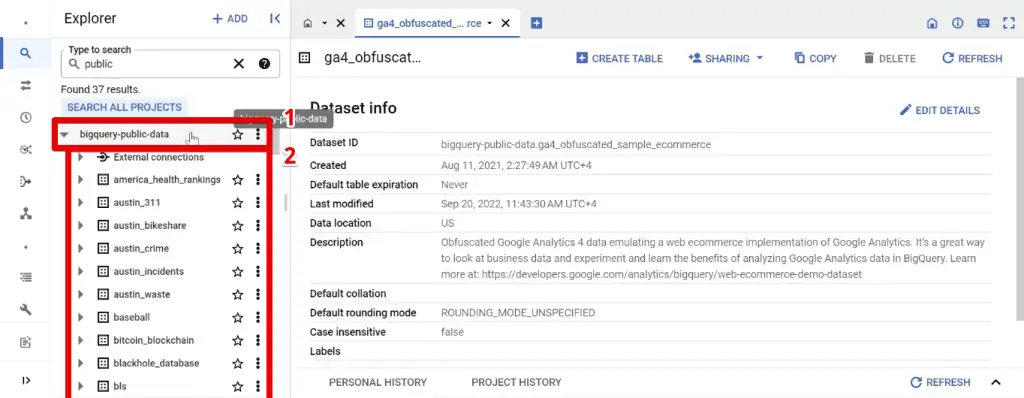 Google Cloud Explorer structure