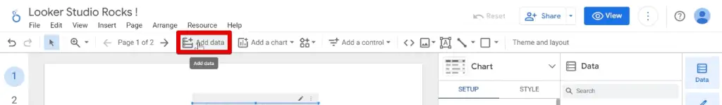 Adding a new data source to the report