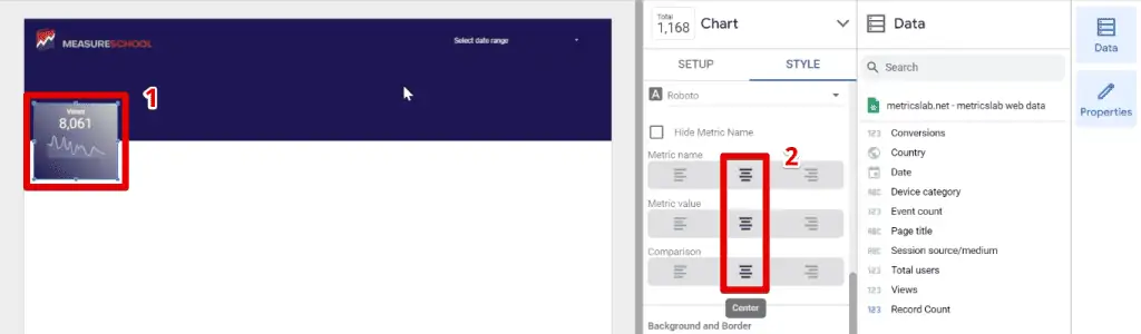 Additional scorecard formatting
