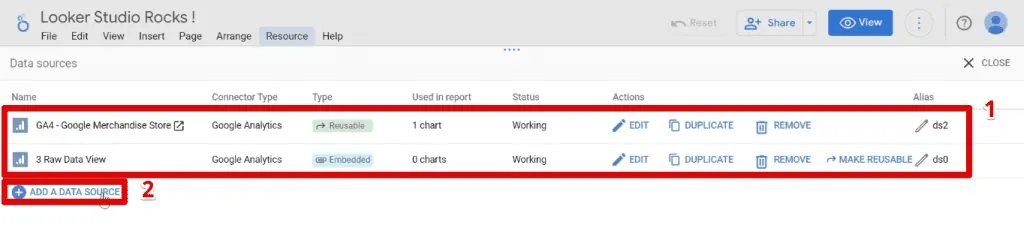 Available data sources and adding a new one