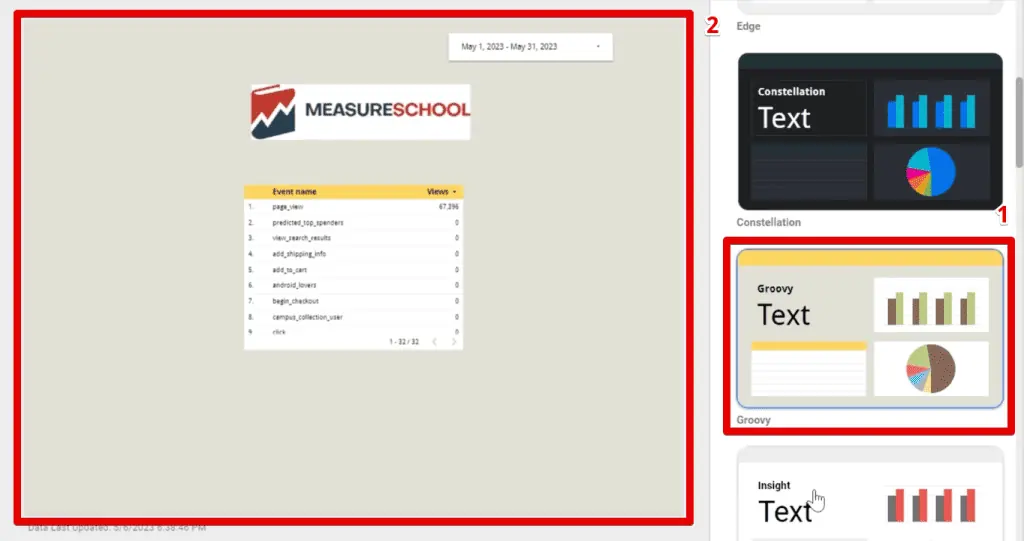 Changing the canvas theme to groovy