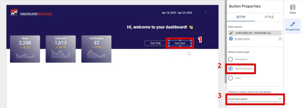 Creating a download button