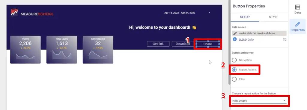 Creating a share button