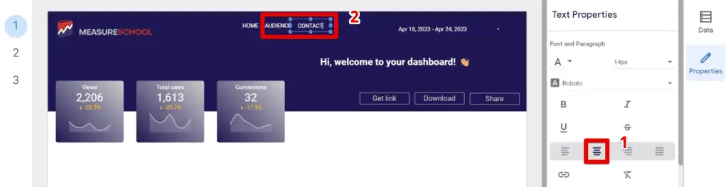 Creating page navigation for the remaining pages