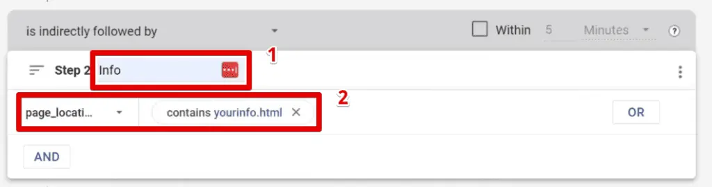 Funnel step 2 configuration