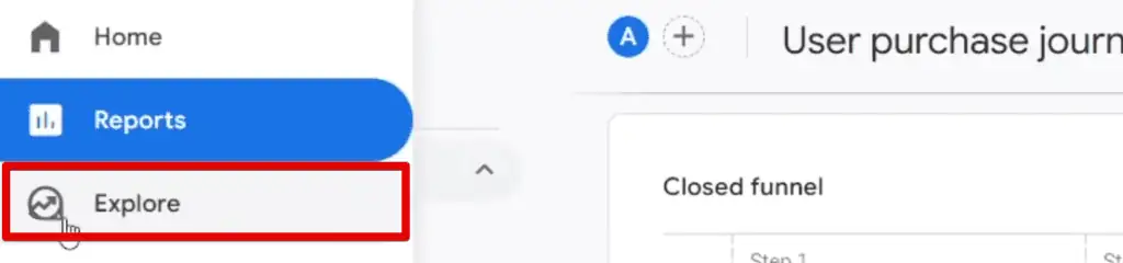 Going to the explorations section