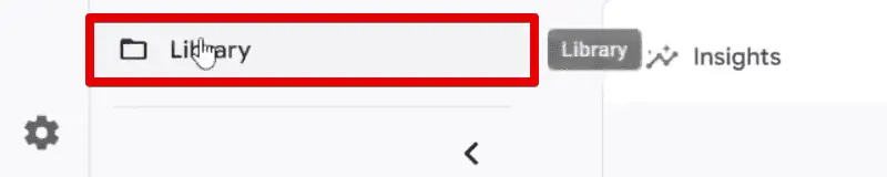 Going to the reports library
