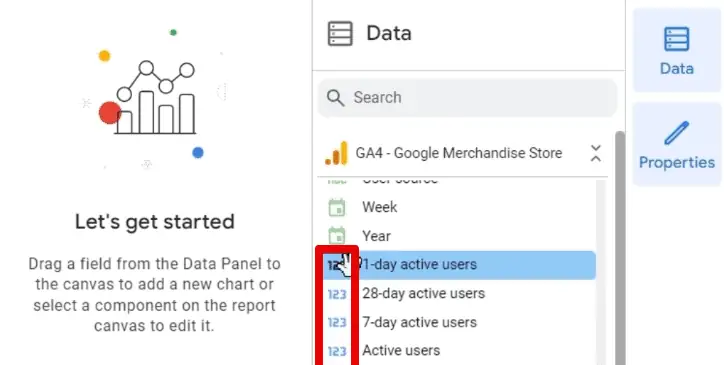 Metrics in Looker Studio
