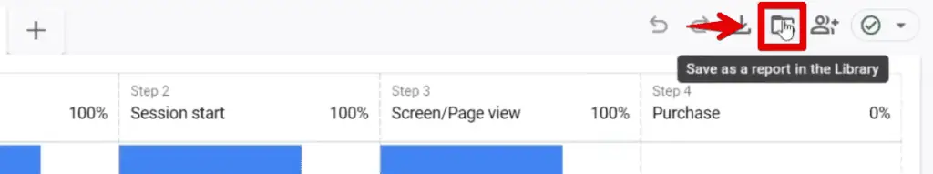 Saving the exploration as a report in the library