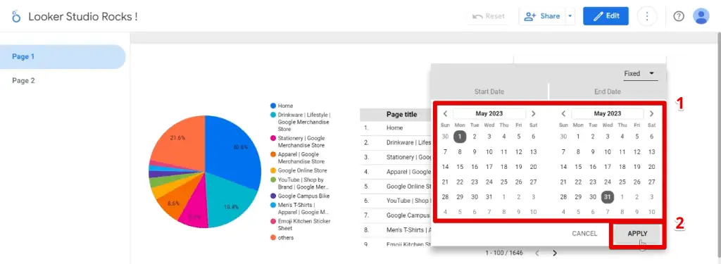 Selecting data for May