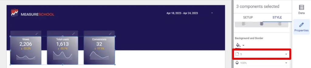 Setting a border-radius