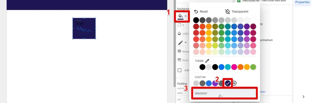 Setting a gradient background