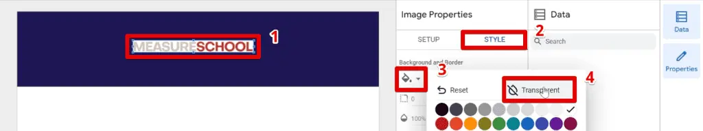 Setting a transparent background to the image