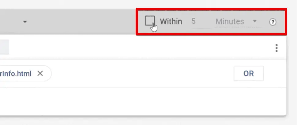 Time constraint step configuration
