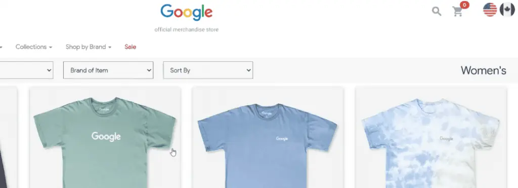 eCommerce store connected to the demo account