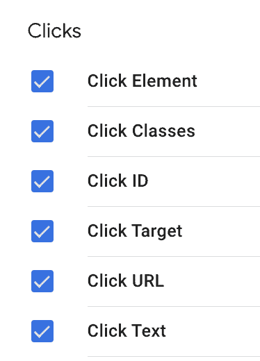Built-in Clicks variable in GTM