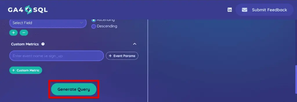 Generating the query