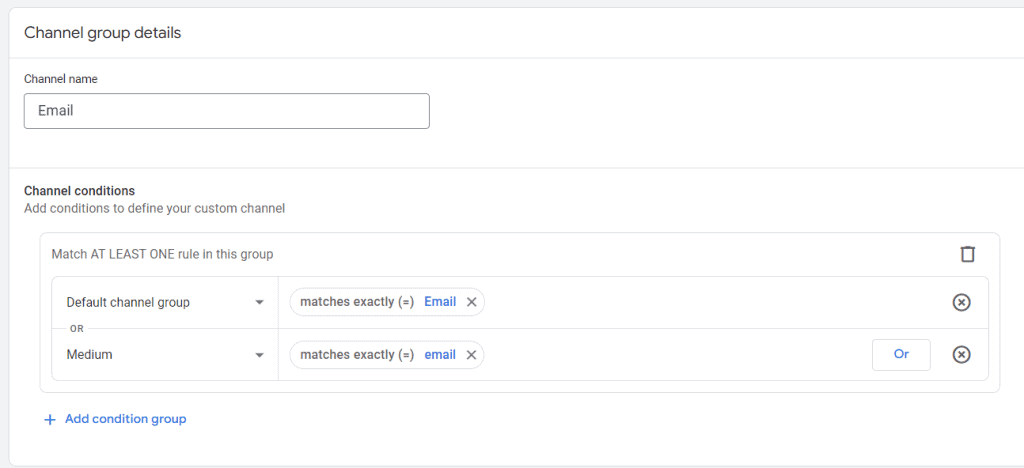 Grouping and organizing channels by UTMs