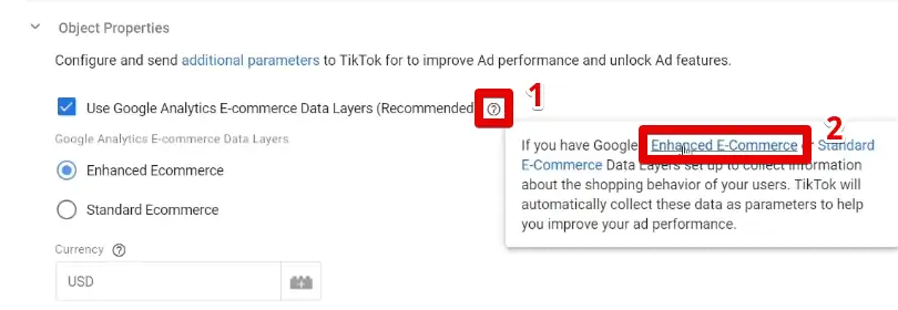 Opening the measure eCommerce GA4 documentation