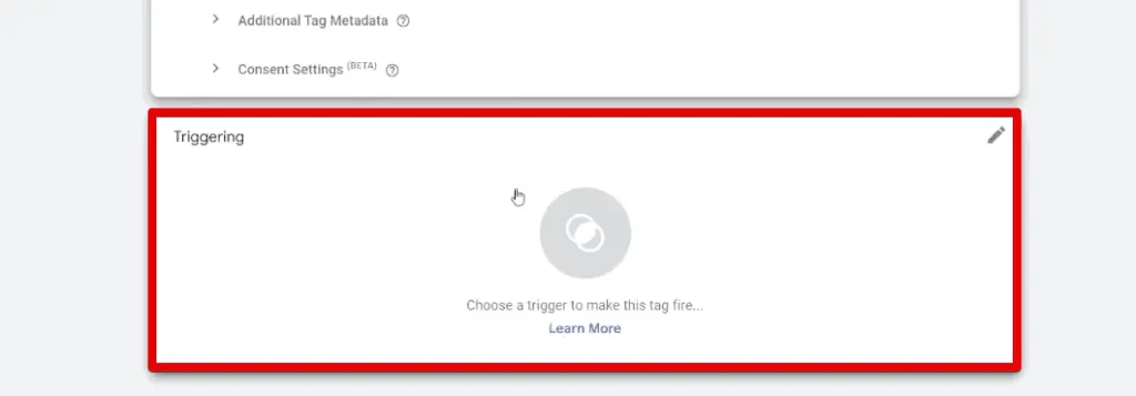 Setting the trigger for the TikTok event tag