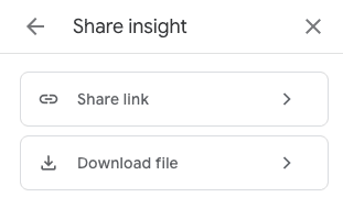 Share insight options in GA4