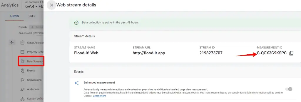 Measurement ID inside of Data Stream