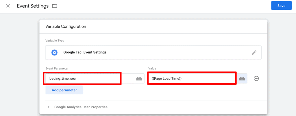 Adding Event Parameters