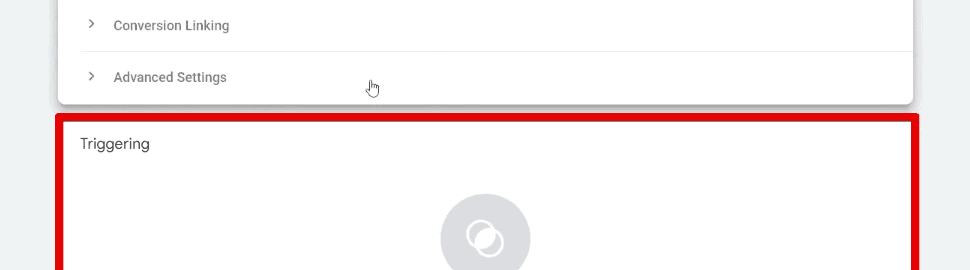 Adding a trigger to the tag