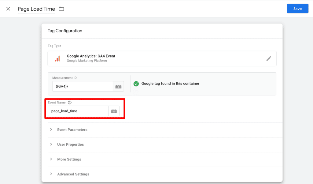 Creating a new event