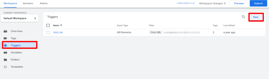 Creating a new trigger within GTM