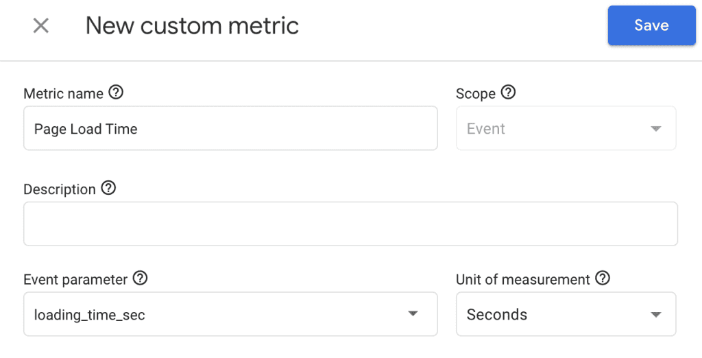 Custom metric configurations in GA4