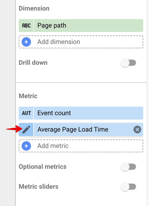 Editing data type of metric